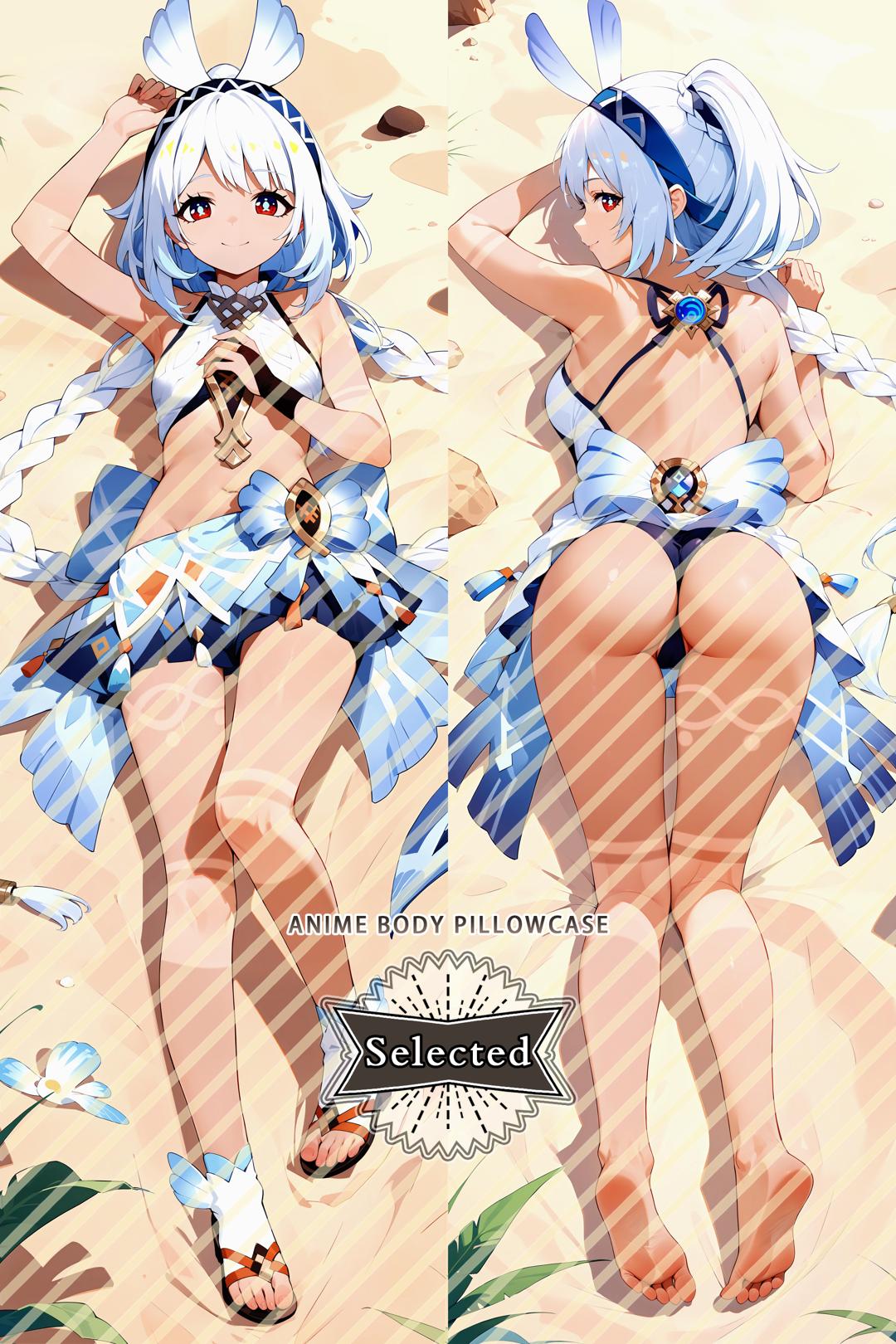 Genshin-Mualani Split legs pillow Custom Dakimakura Body Pillows