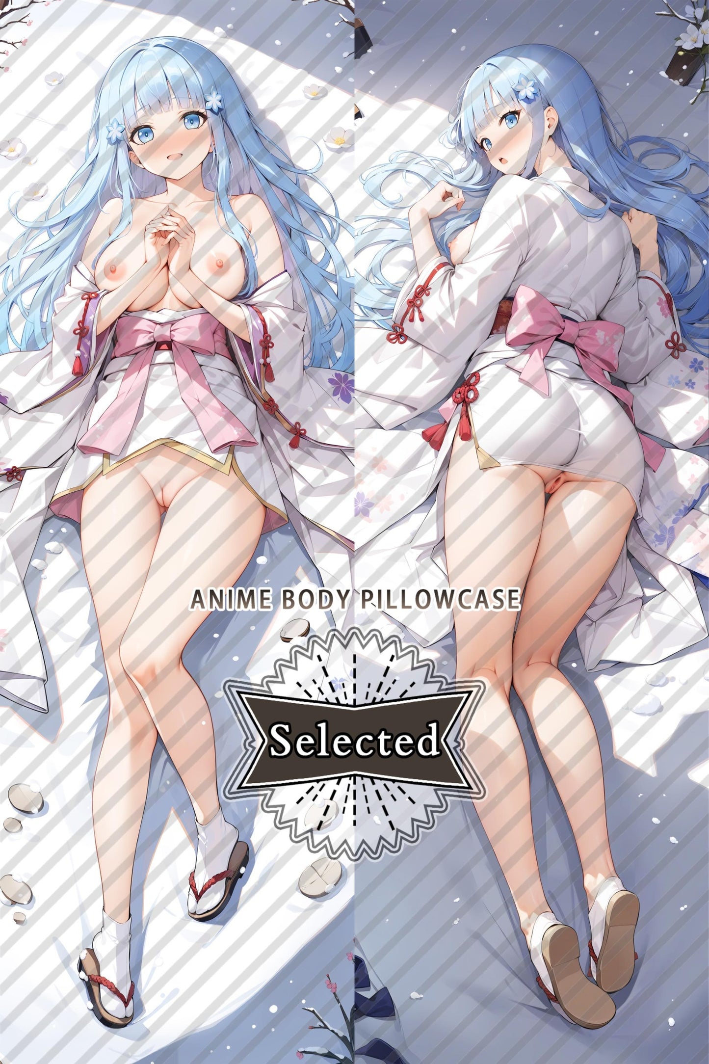 Bishoujo Mangekyou Ibun Yuki Onna 雪おんな しらゆき ひめ Split legs pillow Custom Dakimakura Body Pillows