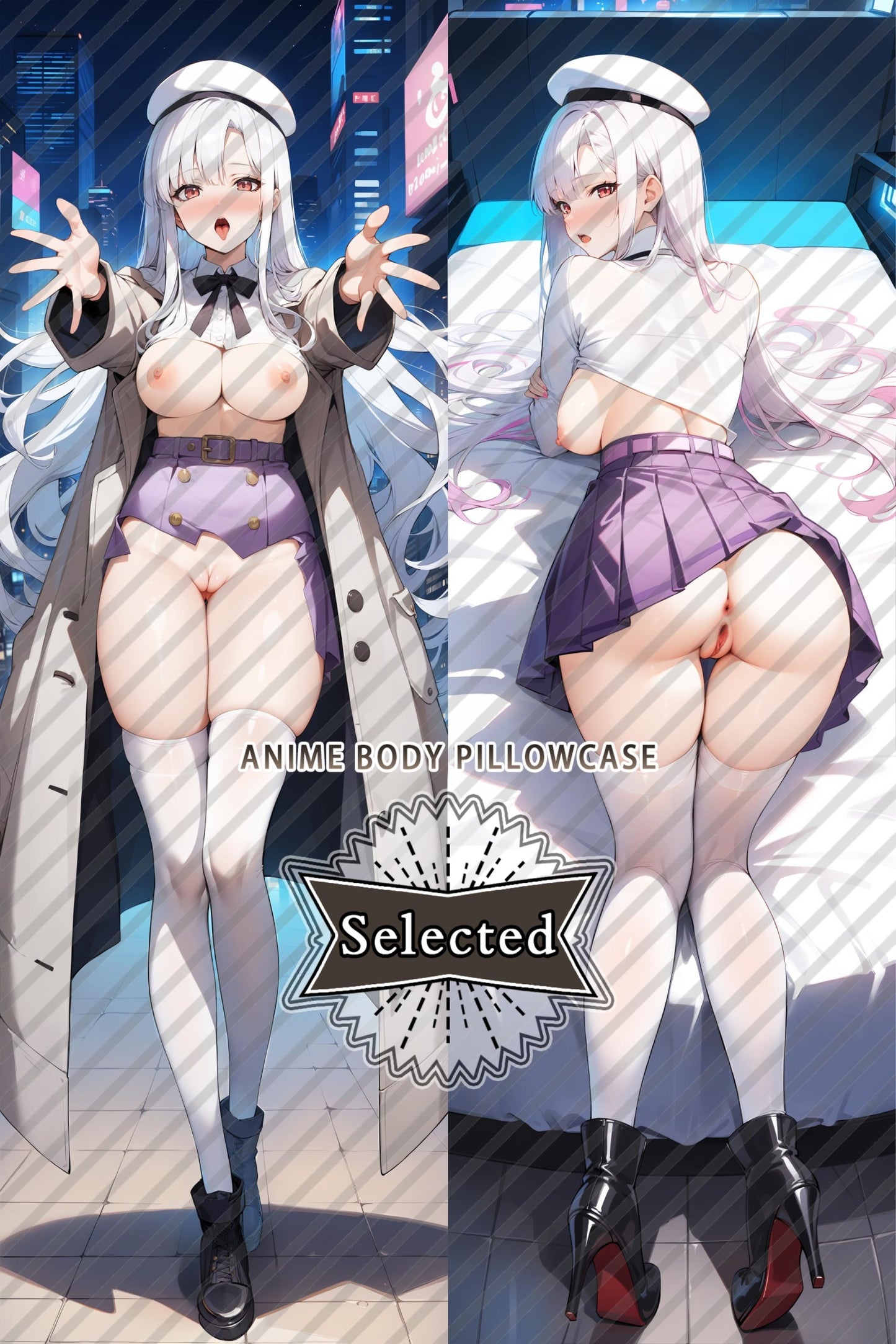 Demon Lord 2099 Machina Soleige Split legs pillow Custom Dakimakura Body Pillows