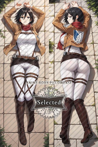 Attack on Titan Mikasa Ackerman Split legs pillow Custom Dakimakura Body Pillows