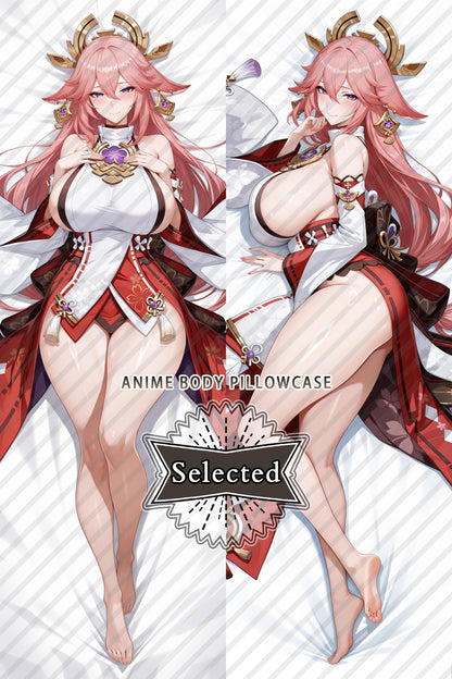 Genshin Impact Yae Miko anime Split legs pillow Custom Dakimakura Body Pillows