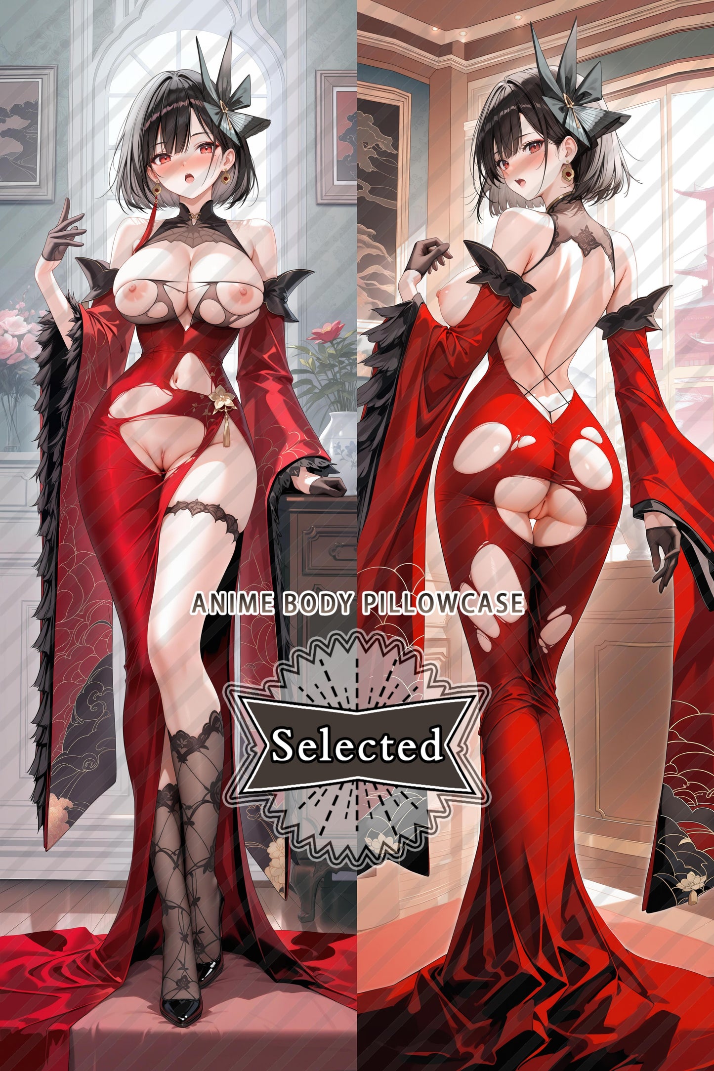 Azur Lane Chien Wu anime Split legs pillow Custom Dakimakura Body Pillows