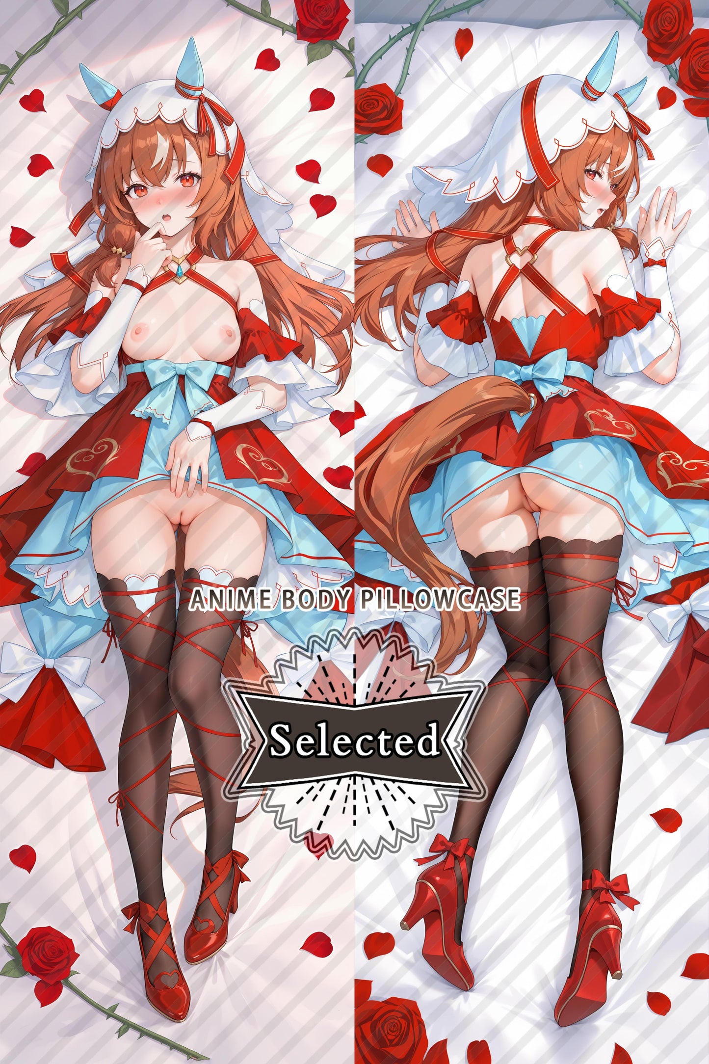 Pretty Derby Still in Love  anime Split legs pillow Custom Dakimakura Body Pillows