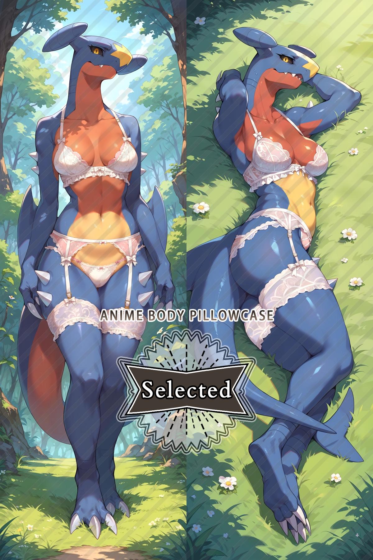 Pokémon Garchomp Furry Hugging body pillow Custom Dakimakura Body Pillows