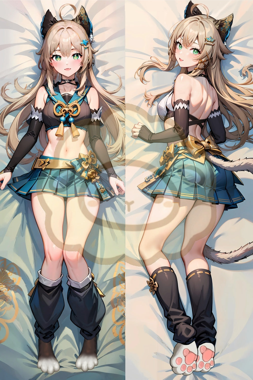 Genshin-Kirara Split legs pillow Custom Dakimakura Body Pillows