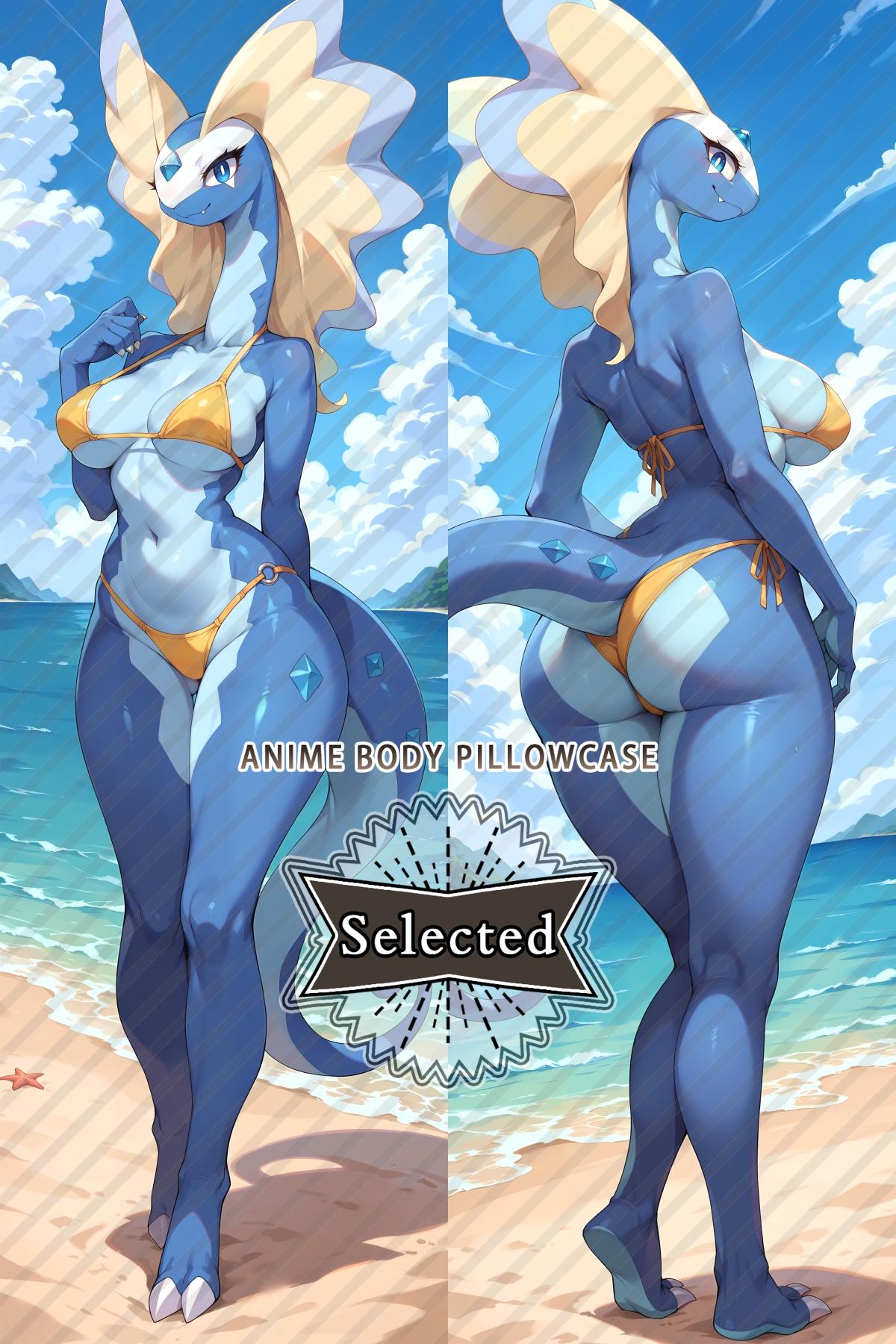 Pokémon Aurorus Furry Split legs pillow Custom Dakimakura Body Pillows