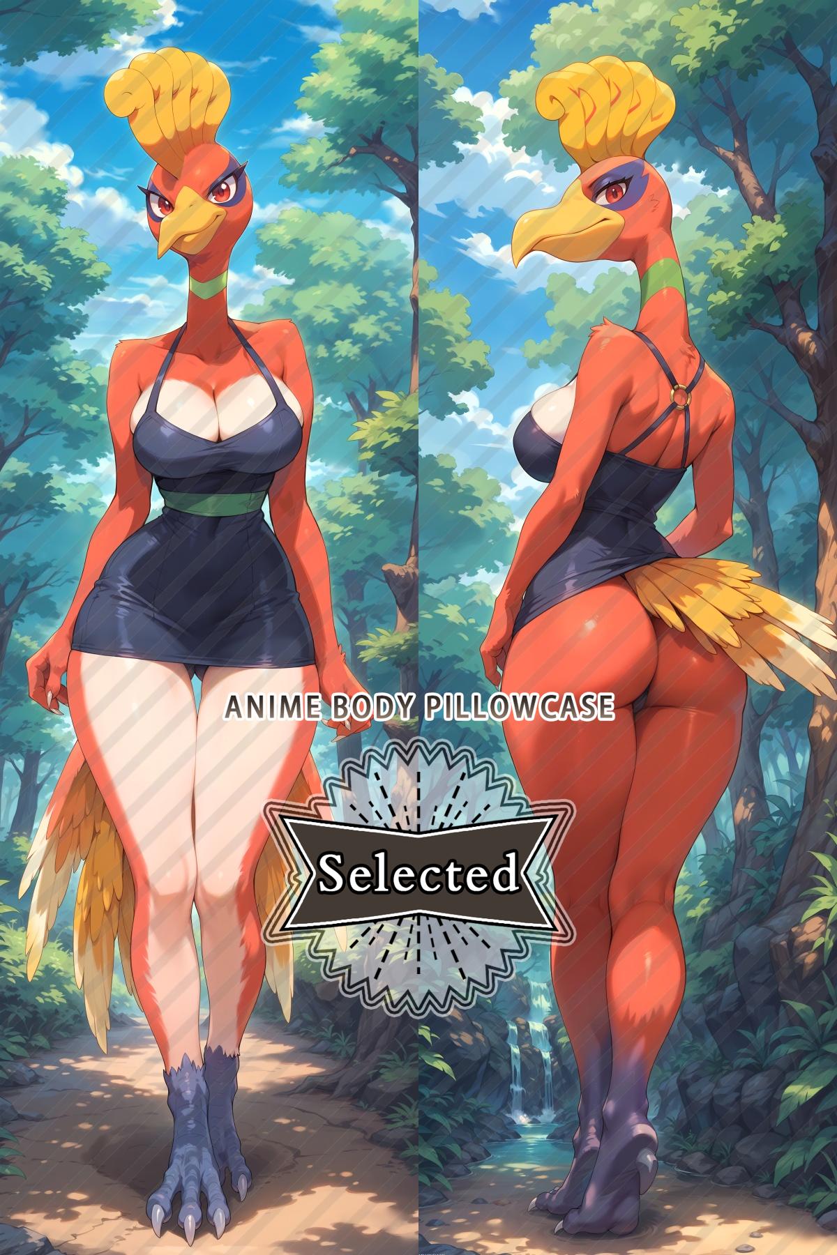 Pokémon Ho-Oh Furry Hugging body pillow Custom Dakimakura Body Pillows