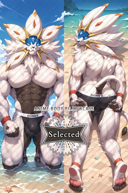 Pokémon Solgaleo Furry Hugging body pillow Custom Dakimakura Body Pillows