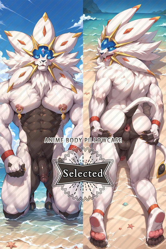 Pokémon Solgaleo Furry Hugging body pillow Custom Dakimakura Body Pillows