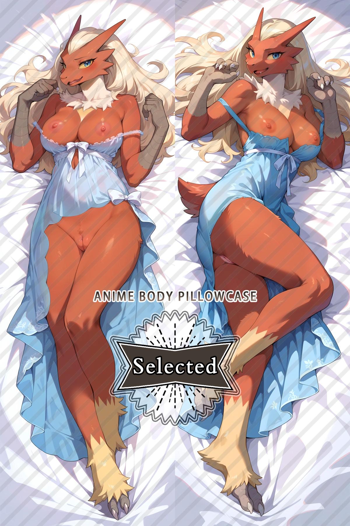 Pokémon Blaziken Furry Split legs pillow Custom Dakimakura Body Pillows