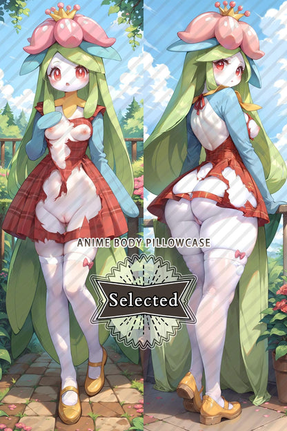 Pokémon Lilligant Furry Split legs pillow Custom Dakimakura Body Pillows