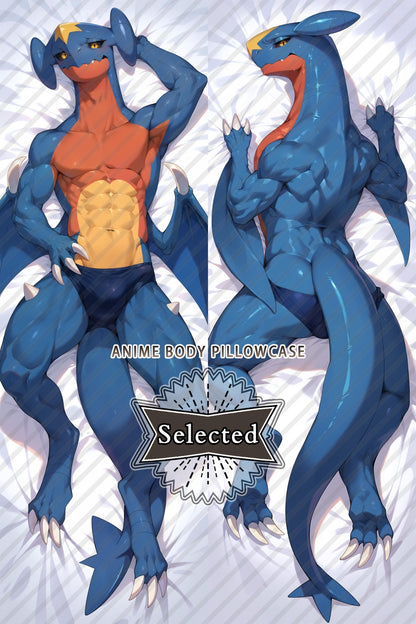 Pokemon Garchomp Furry Split legs pillow Custom Dakimakura Body Pillows