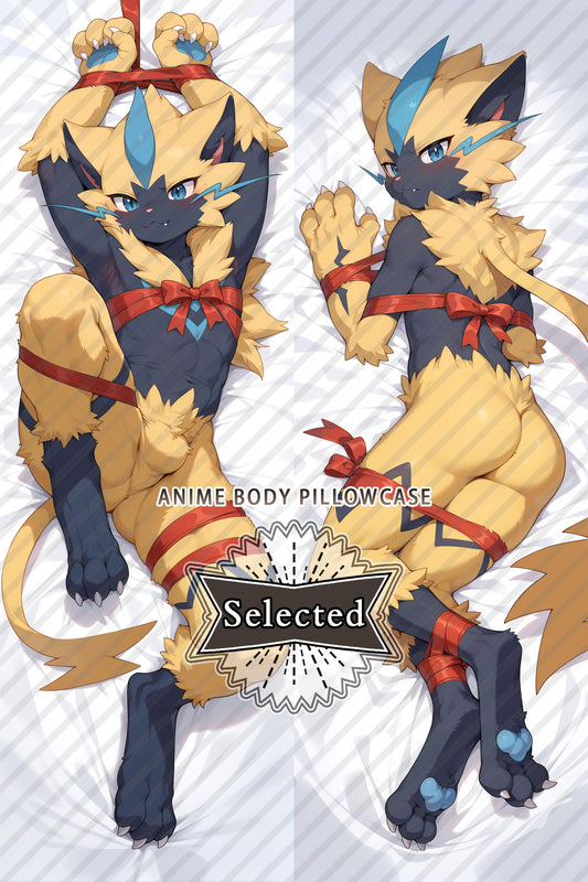 Pokemon Zeraora anime Furry Split legs pillow Custom Dakimakura Body Pillows