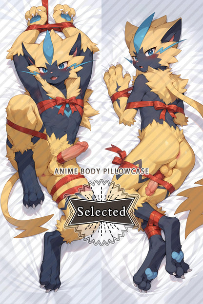 Pokemon Zeraora anime Furry Split legs pillow Custom Dakimakura Body Pillows