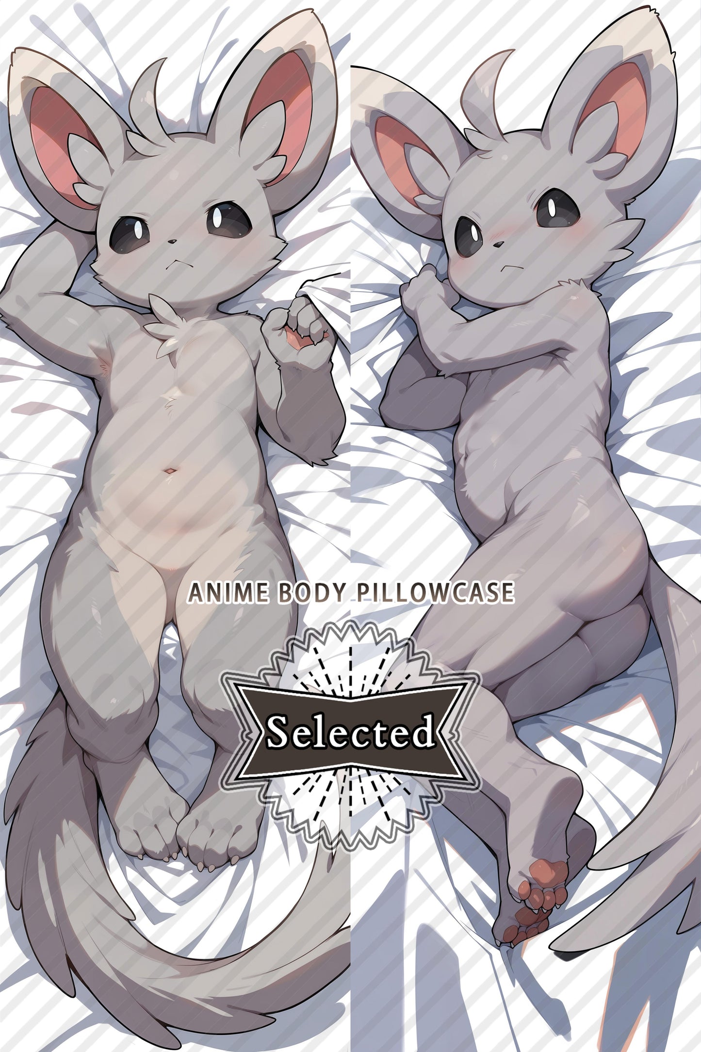 Pokemon Minccino Furry anime Split legs pillow Custom Dakimakura Body Pillows