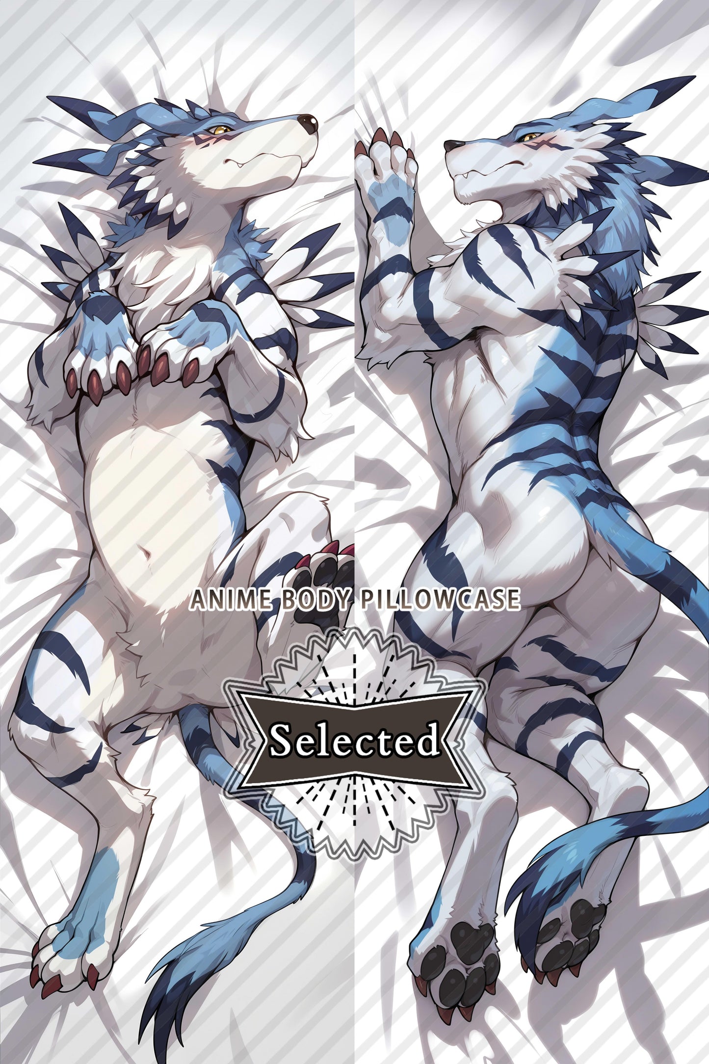 Pokemon Garurumon Furry anime Furry Split legs pillow Custom Dakimakura Body Pillows