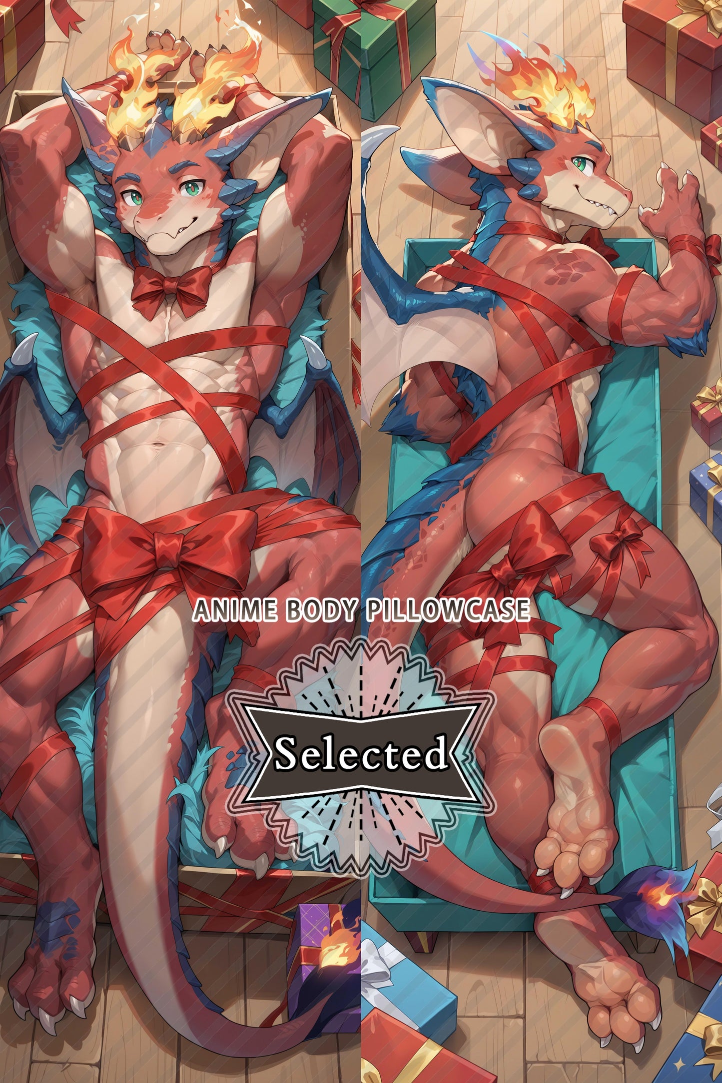 League of Legends Smolder Furry anime Split legs pillow Custom Dakimakura Body Pillows