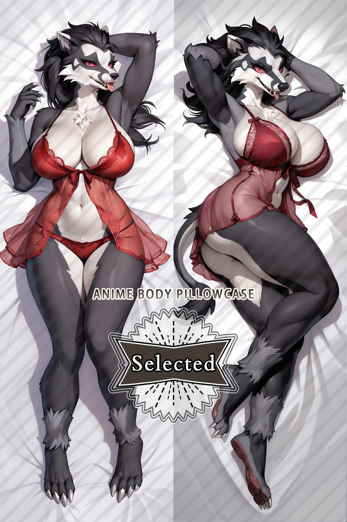 Pokémon Obstagoon furry anime  Split legs pillow Custom Dakimakura Body Pillows