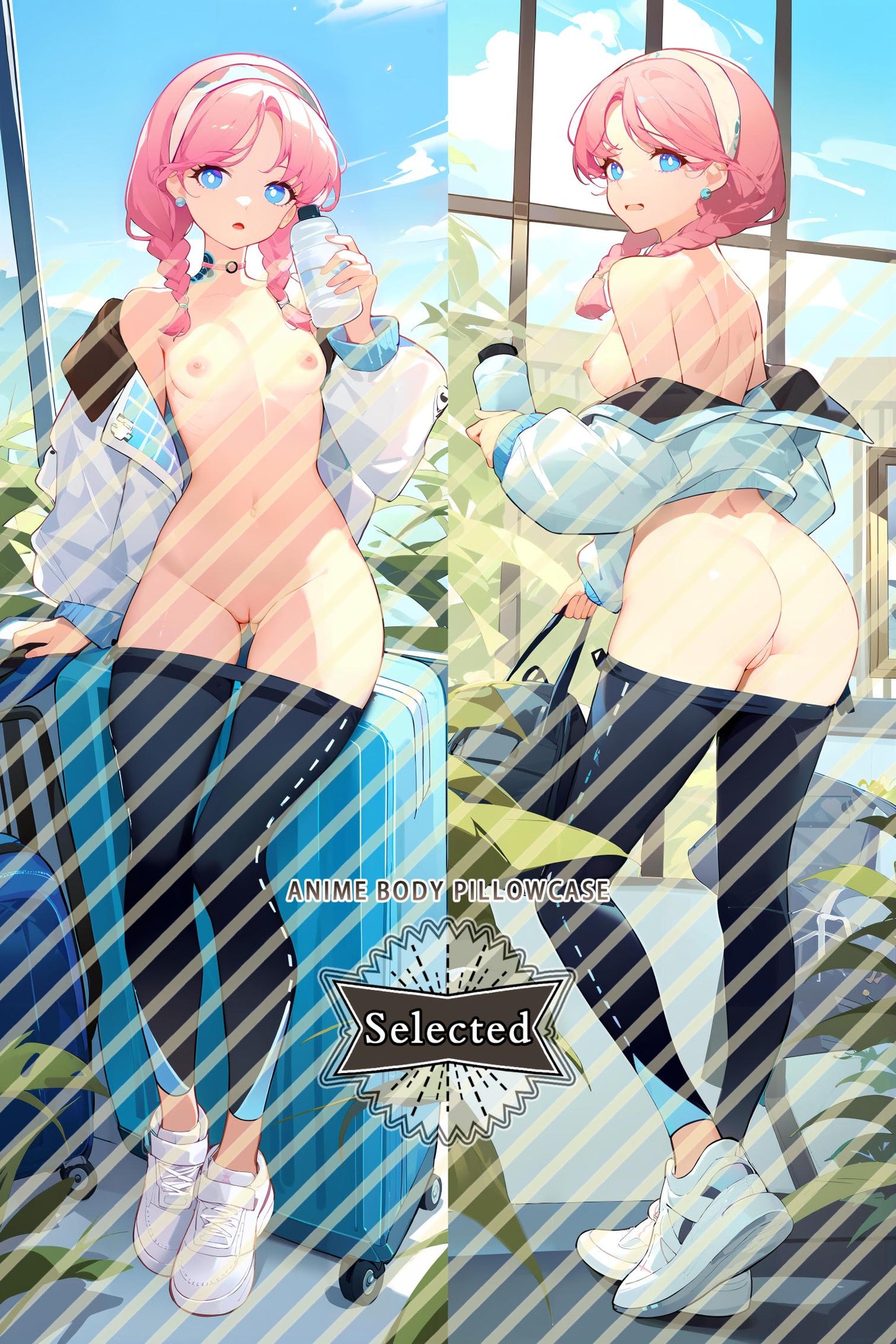 Arknights Blue Poison(Shoal Beat) Split legs pillow Custom Dakimakura Body Pillows