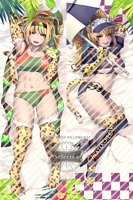 Original Character Cheetah Furry Split legs pillow Custom Dakimakura Body Pillows