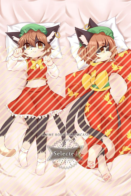 Touhou Project Chen Furry Split legs pillow Custom Dakimakura Body Pillows