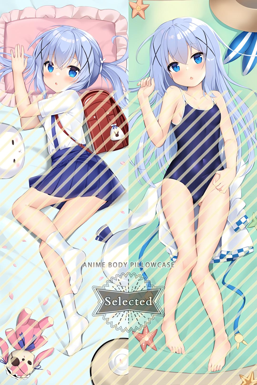 Is the Order a Rabbit? Kafuu Chino Hugging body pillow Custom Dakimakura Body Pillows