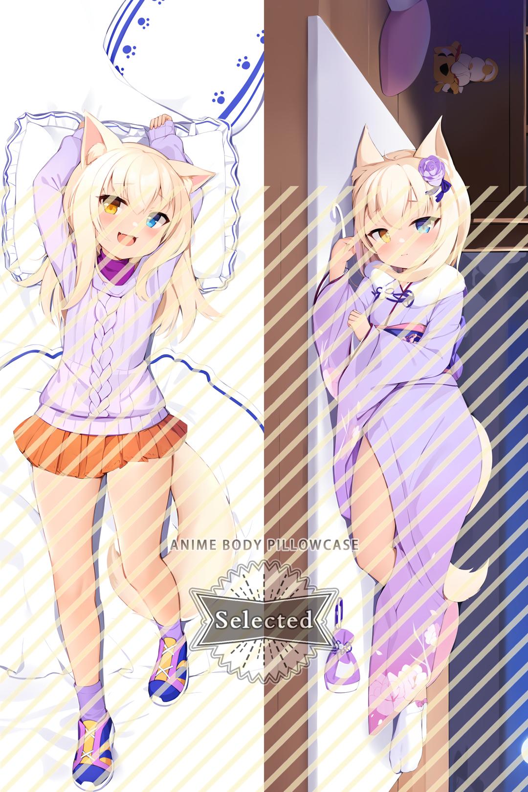 Nekopara Little Coconut Furry Split legs pillow Custom Dakimakura Body Pillows