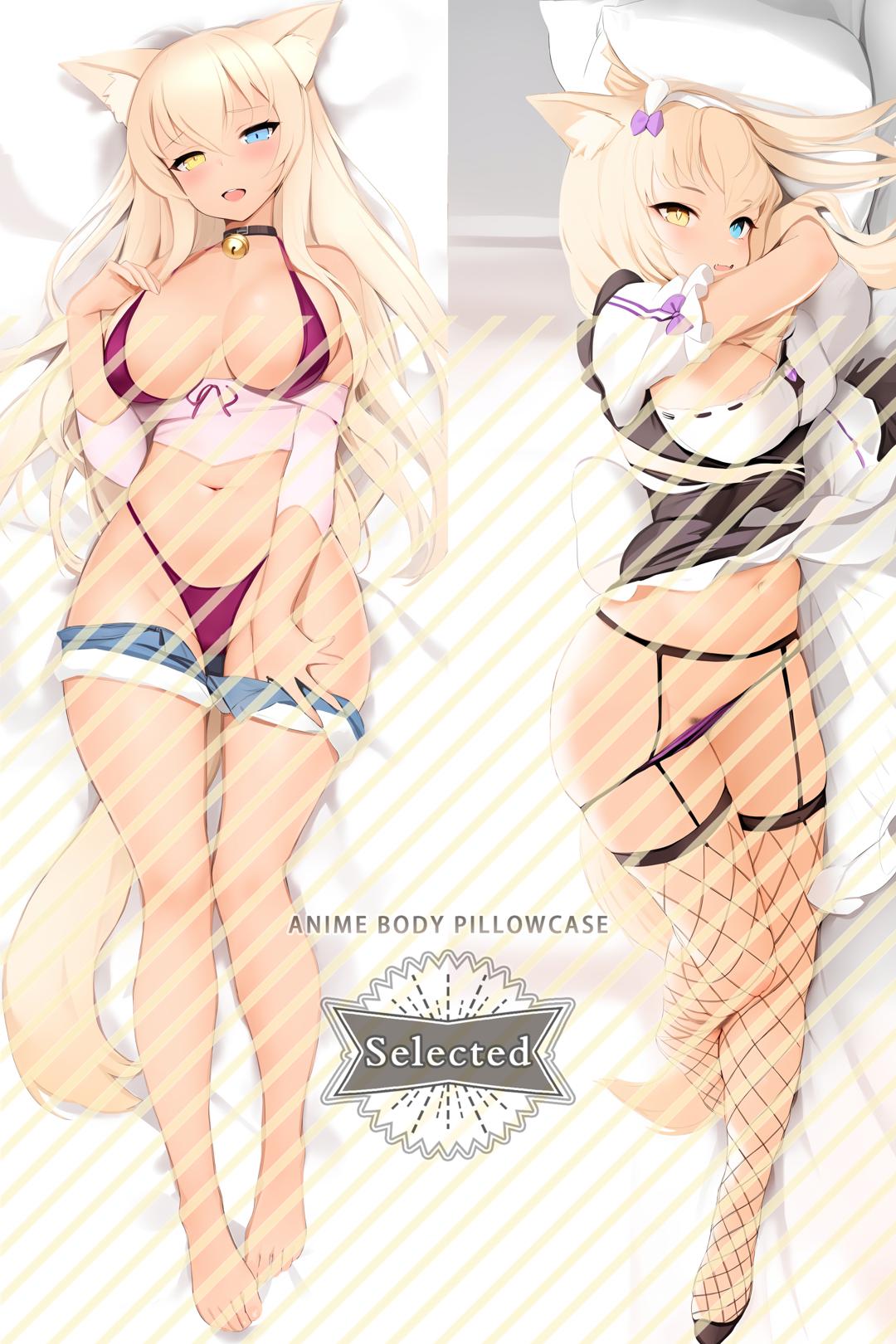 Nekopara Coconut Furry Split legs pillow Custom Dakimakura Body Pillows