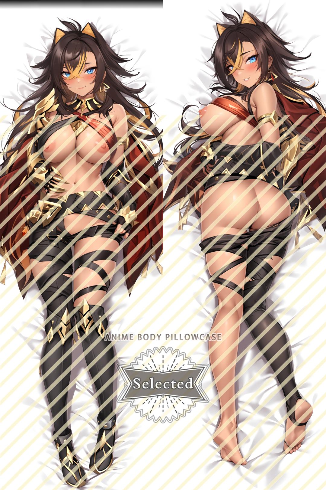 Genshin-Dehya Furry Split legs pillow Custom Dakimakura Body Pillows