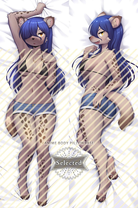 Ishuzoku Reviewers Elza Furry Split legs pillow Custom Dakimakura Body Pillows