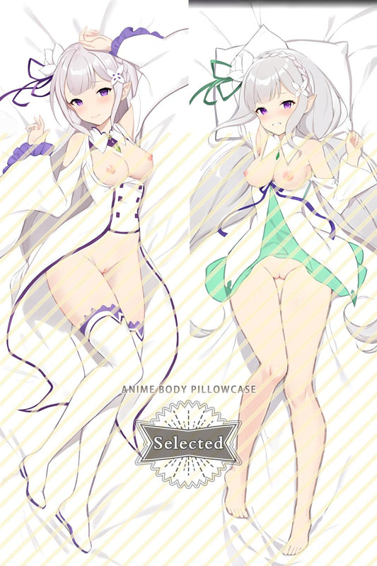 Re:Zero Emilia Hugging body pillow Custom Dakimakura Body Pillows