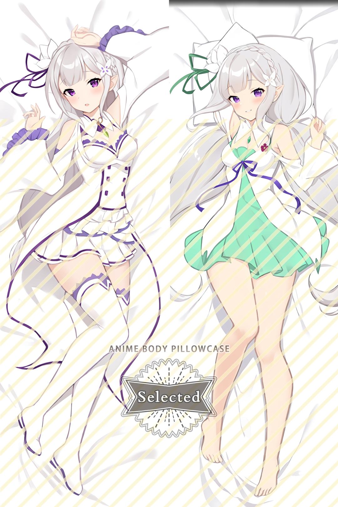 Re:Zero Emilia Hugging body pillow Custom Dakimakura Body Pillows