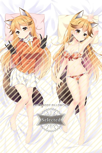 Kemono Friends Ezo Red Fox Furry Split legs pillow Custom Dakimakura Body Pillows