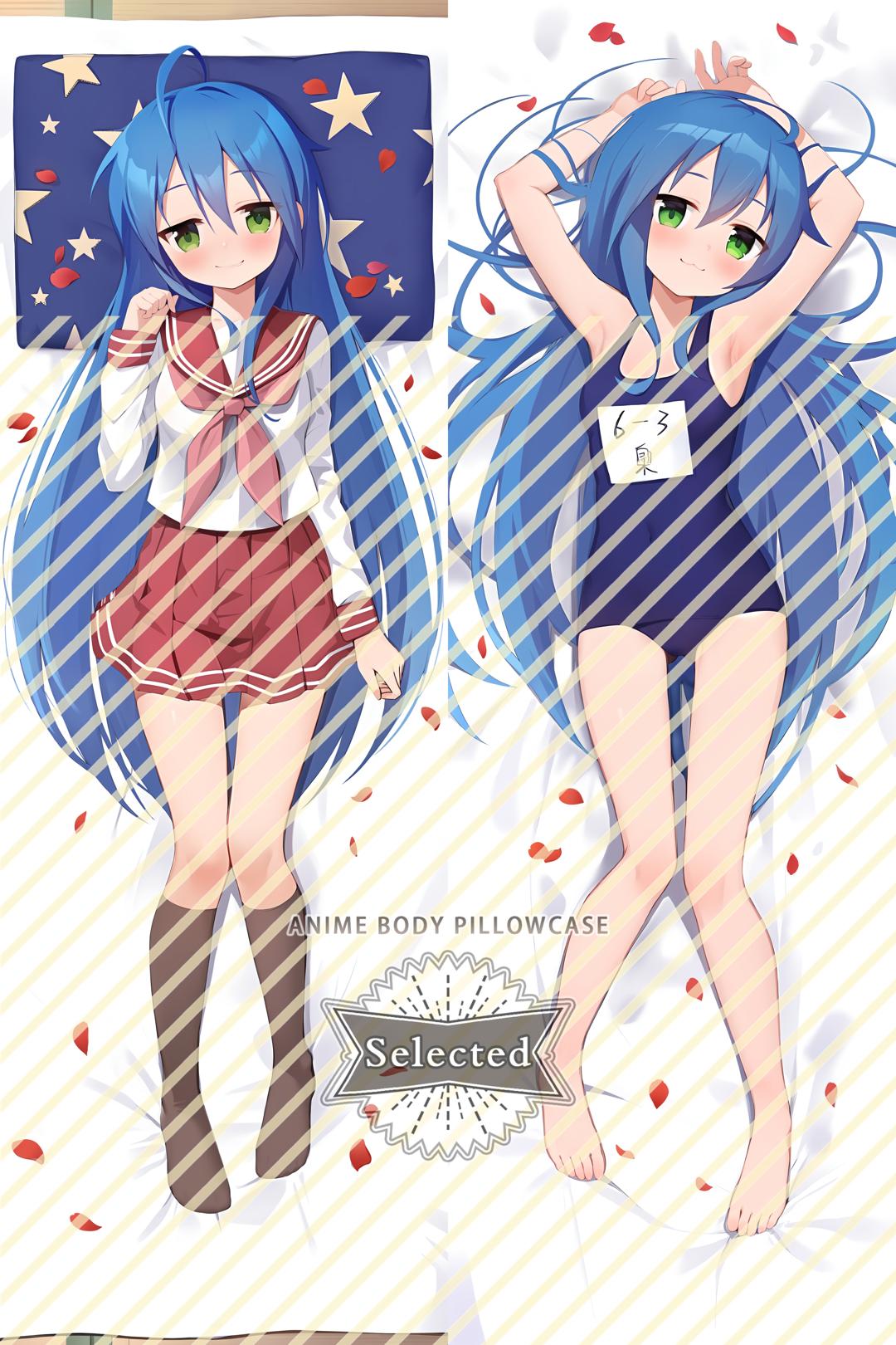 Lucky☆Star Izumi Konata Split legs pillow Custom Dakimakura Body Pillows