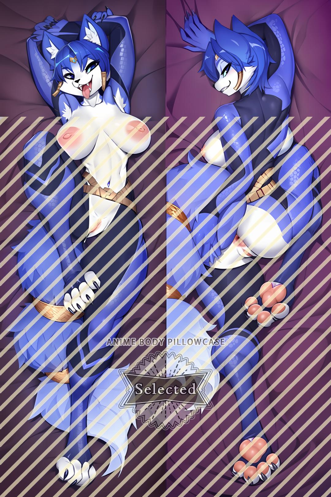 Star Fox Krystal Furry Hugging body pillow Custom Dakimakura Body Pillows