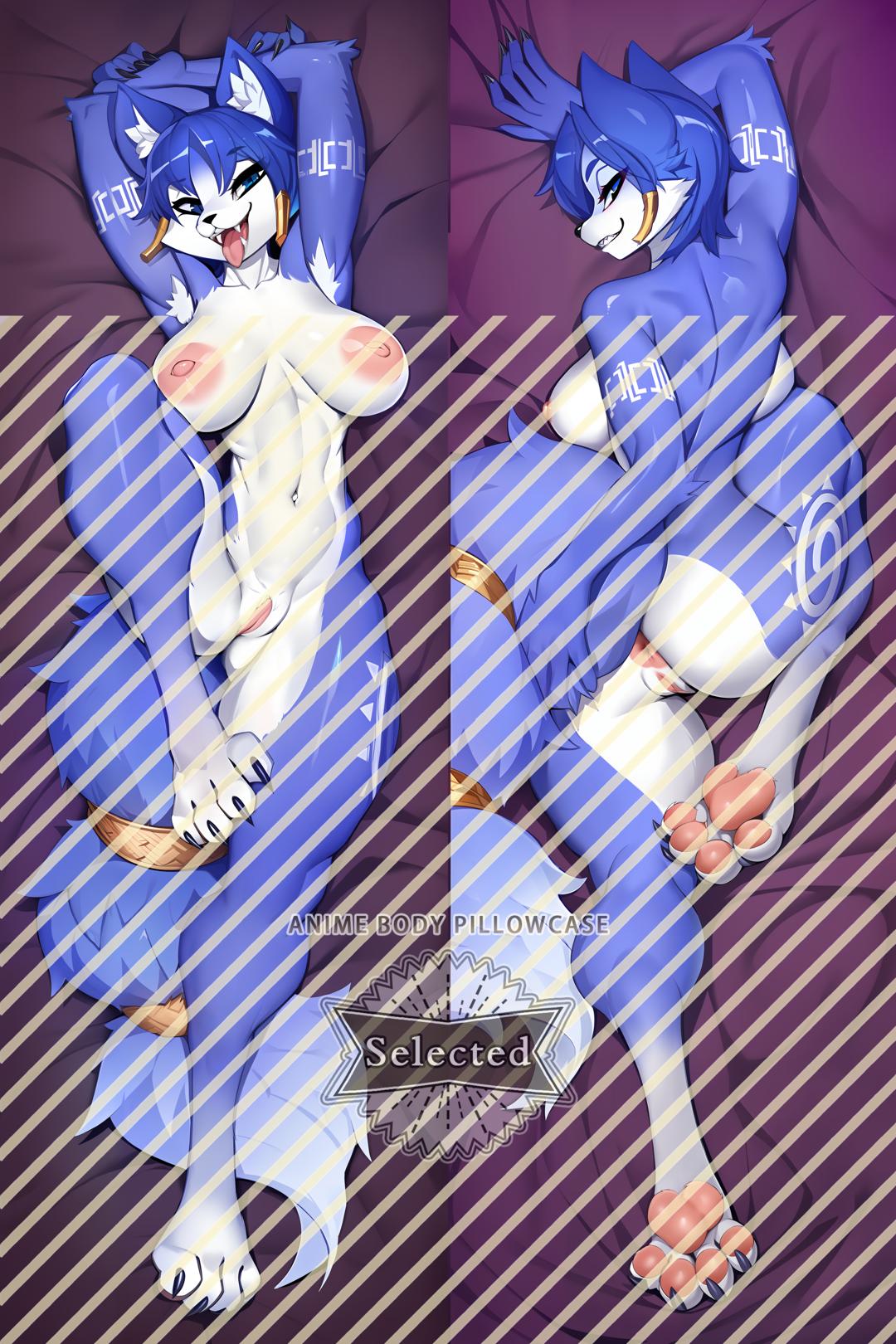 Star Fox Krystal Furry Split legs pillow Custom Dakimakura Body Pillows