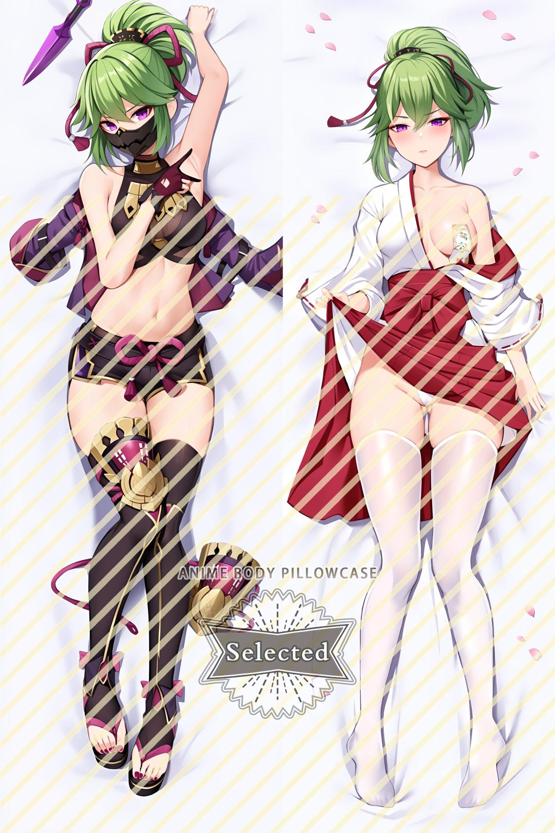 Genshin-Kuki Shinobu Split legs pillow Custom Dakimakura Body Pillows