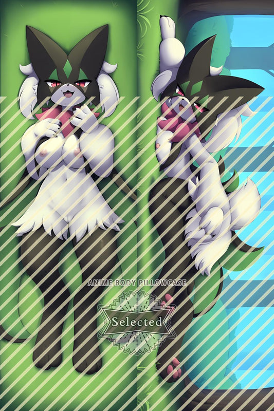 Pokémon Meowscarada Furry Split legs pillow Custom Dakimakura Body Pillows