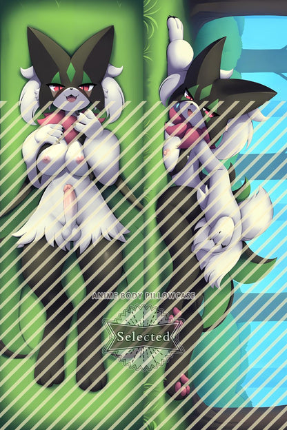 Pokémon Meowscarada Furry Split legs pillow Custom Dakimakura Body Pillows