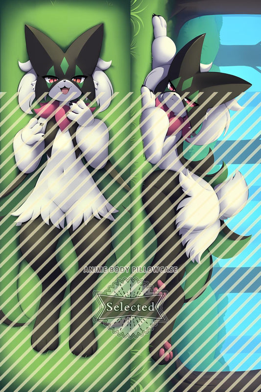 Pokémon Meowscarada Furry Split legs pillow Custom Dakimakura Body Pillows