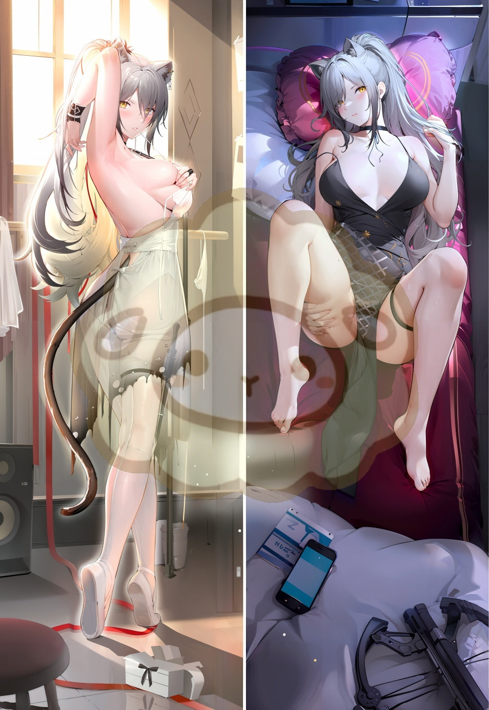 Arknights Schwarz Hugging body pillow