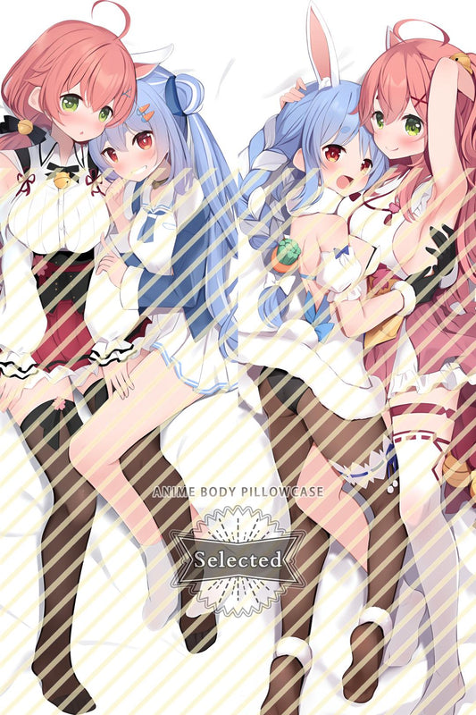 hololive Usada Pekora & Sakura Miko Hugging body pillow Custom Dakimakura Body Pillows