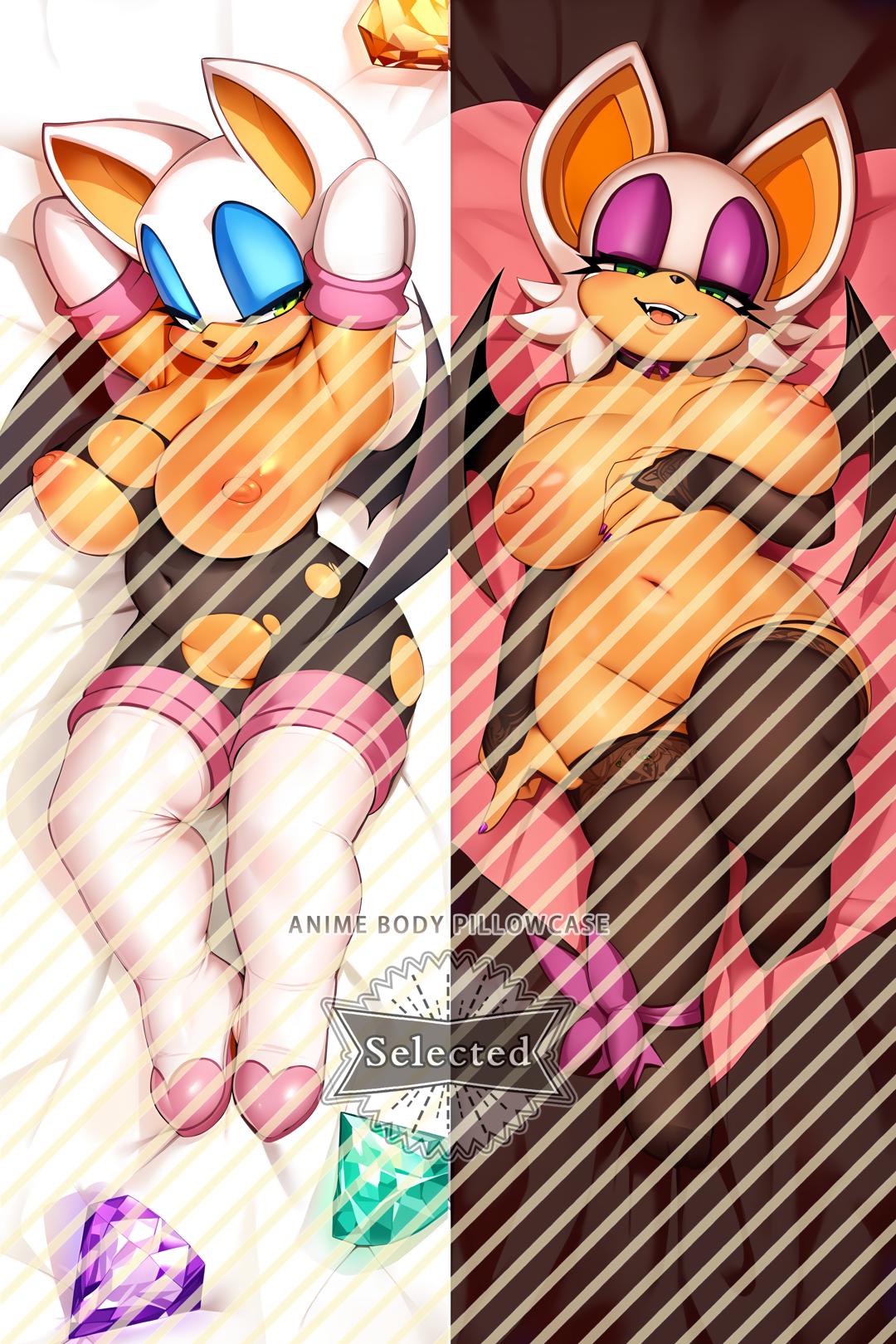 Sonic The Hedgehog Rouge the Bat Furry Hugging body pillow Custom Dakimakura Body Pillows