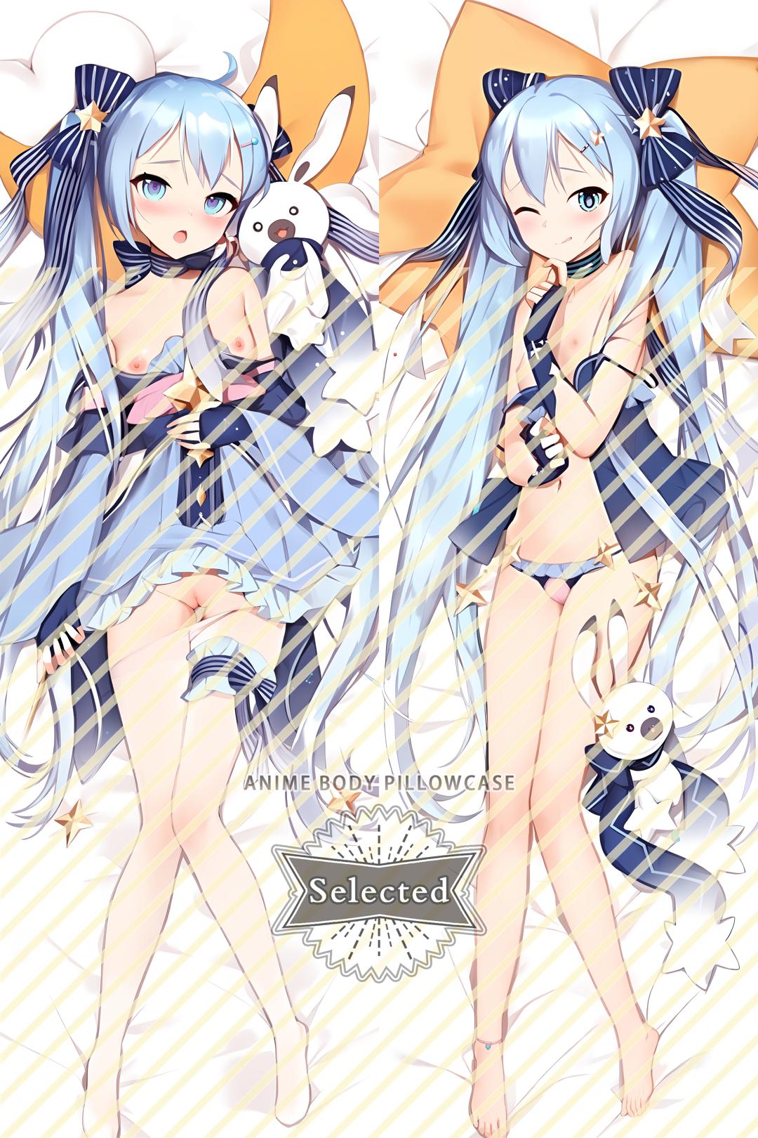 Snow Hatsune Miku(2017) Split legs pillow Custom Dakimakura Body Pillows