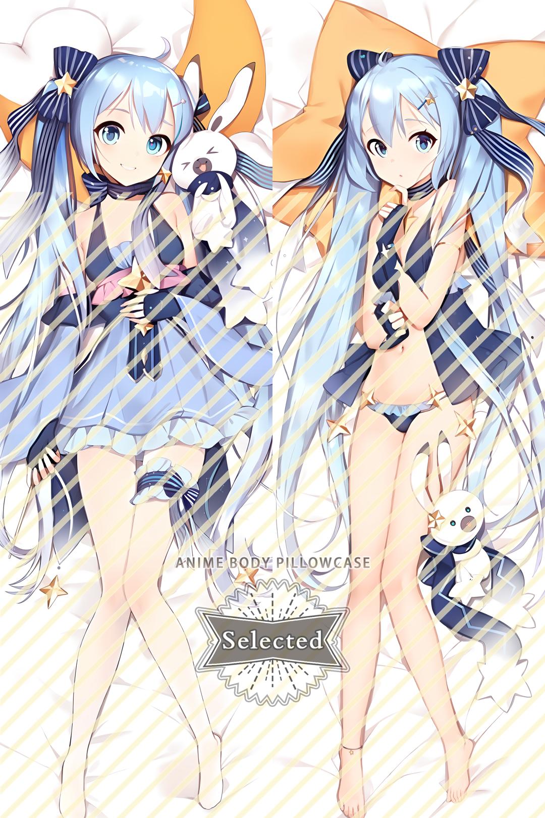 Snow Hatsune Miku(2017) Split legs pillow Custom Dakimakura Body Pillows