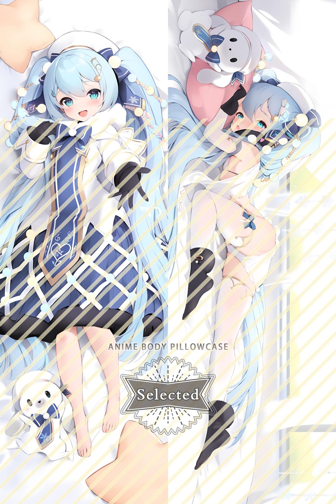 Snow Hatsune Miku(2021) Split legs pillow Custom Dakimakura Body Pillows