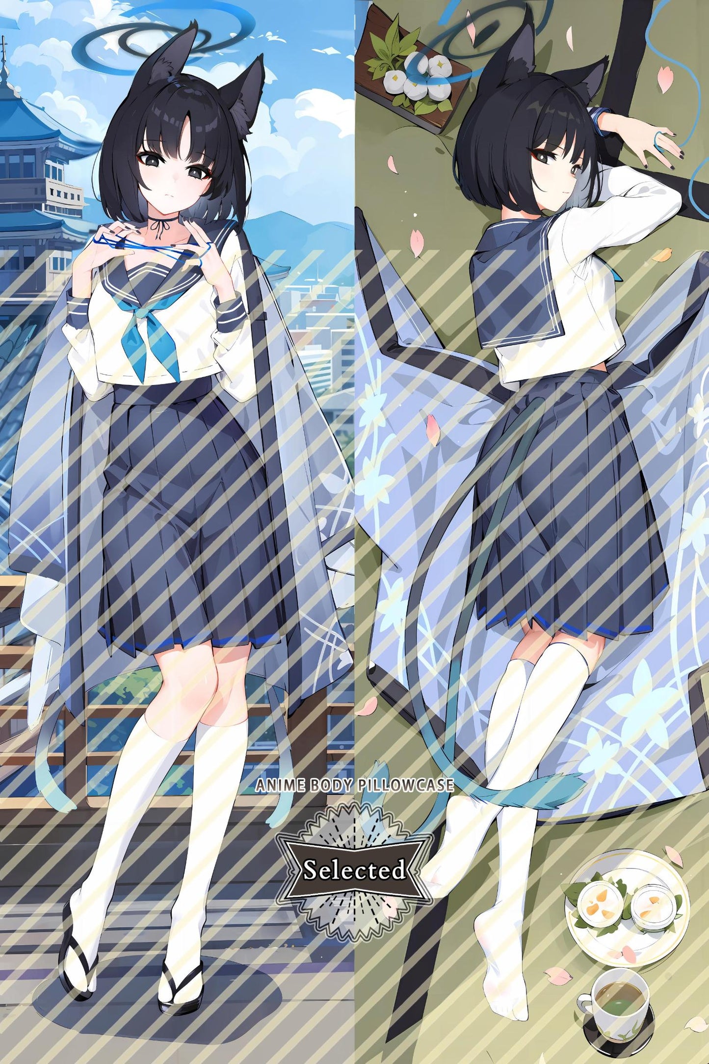 Blue Archive Kiryuu Kikyou 桐生キキョウ Split legs pillow Custom Dakimakura Body Pillows