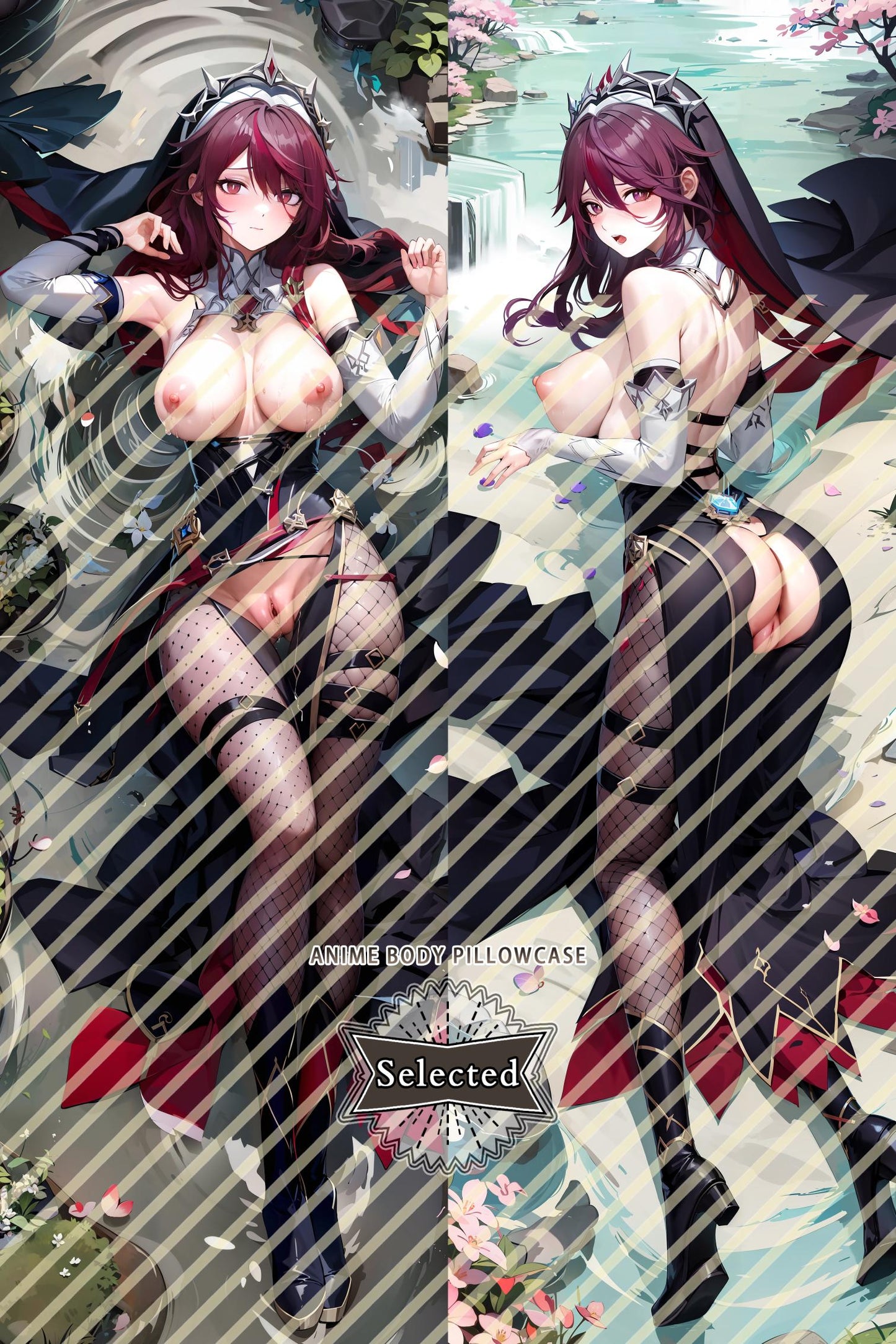 Genshin-Rosaria Split legs pillow Custom Dakimakura Body Pillows