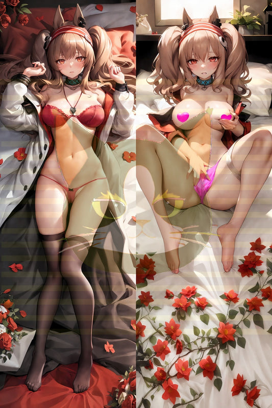 Arknights Angelina Furry Split legs pillow Custom Dakimakura Body Pillows