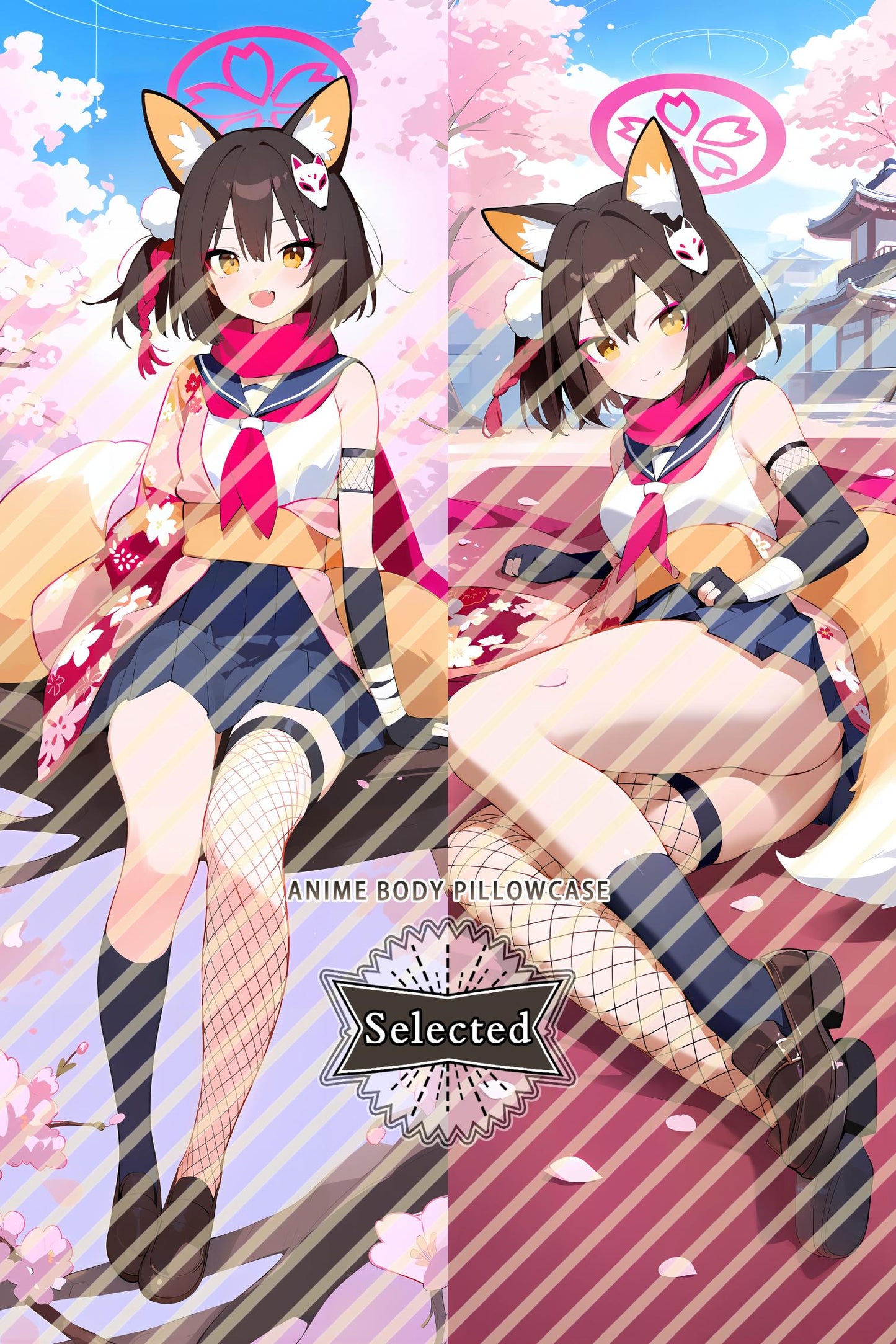 Blue Archive Kuda Izuna Split legs pillow Custom Dakimakura Body Pillows